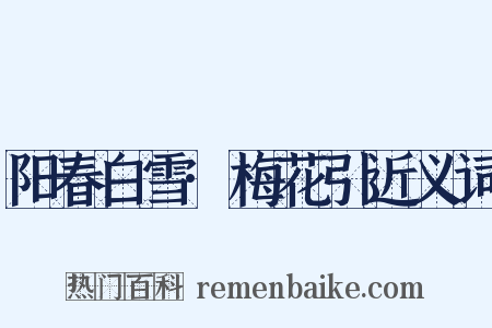 阳春白雪·梅花引近义词是什么意思的图片